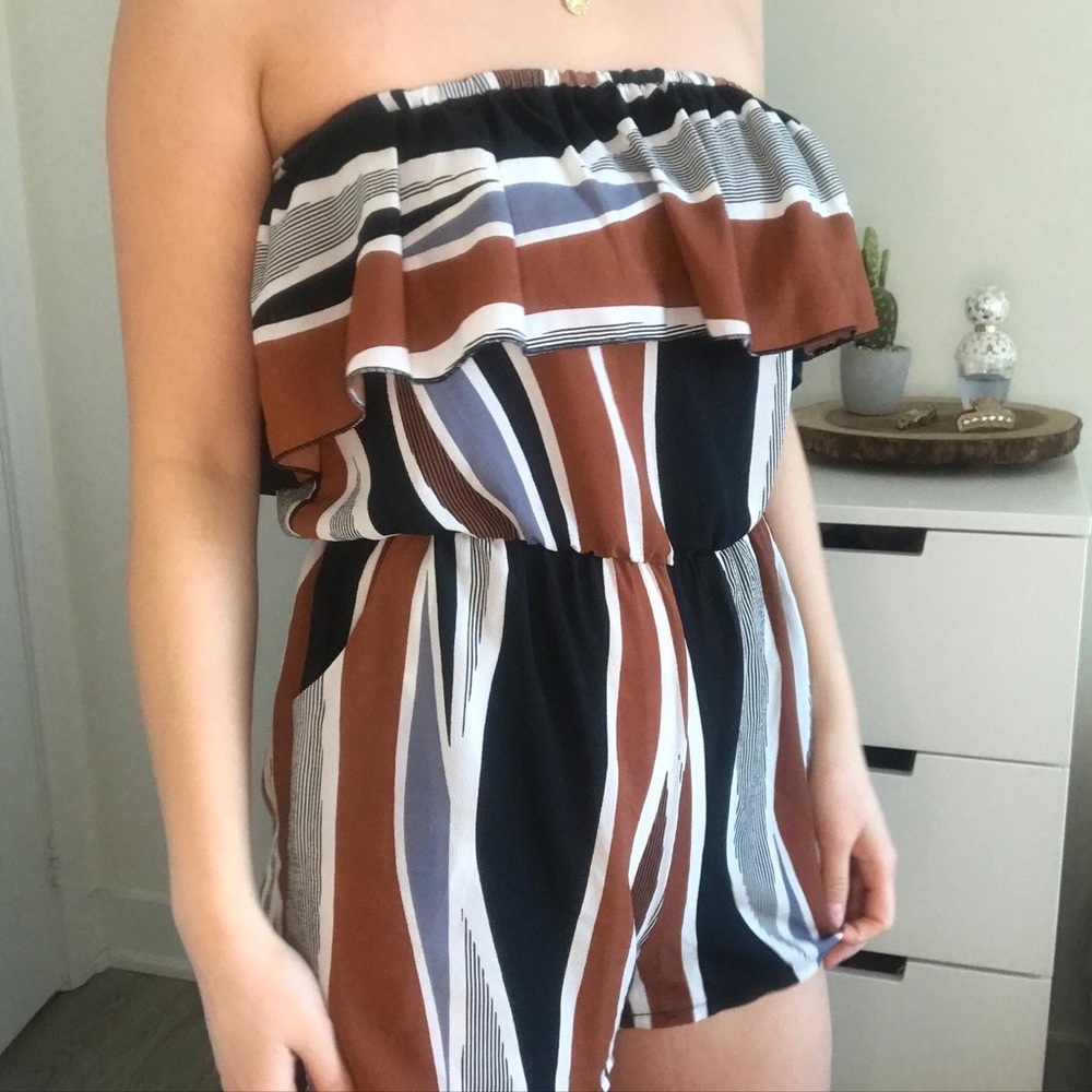 Vintage Striped Romper